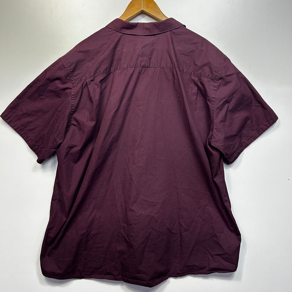 Mr Big Burgundy Cotton Shirt - Size 6XL