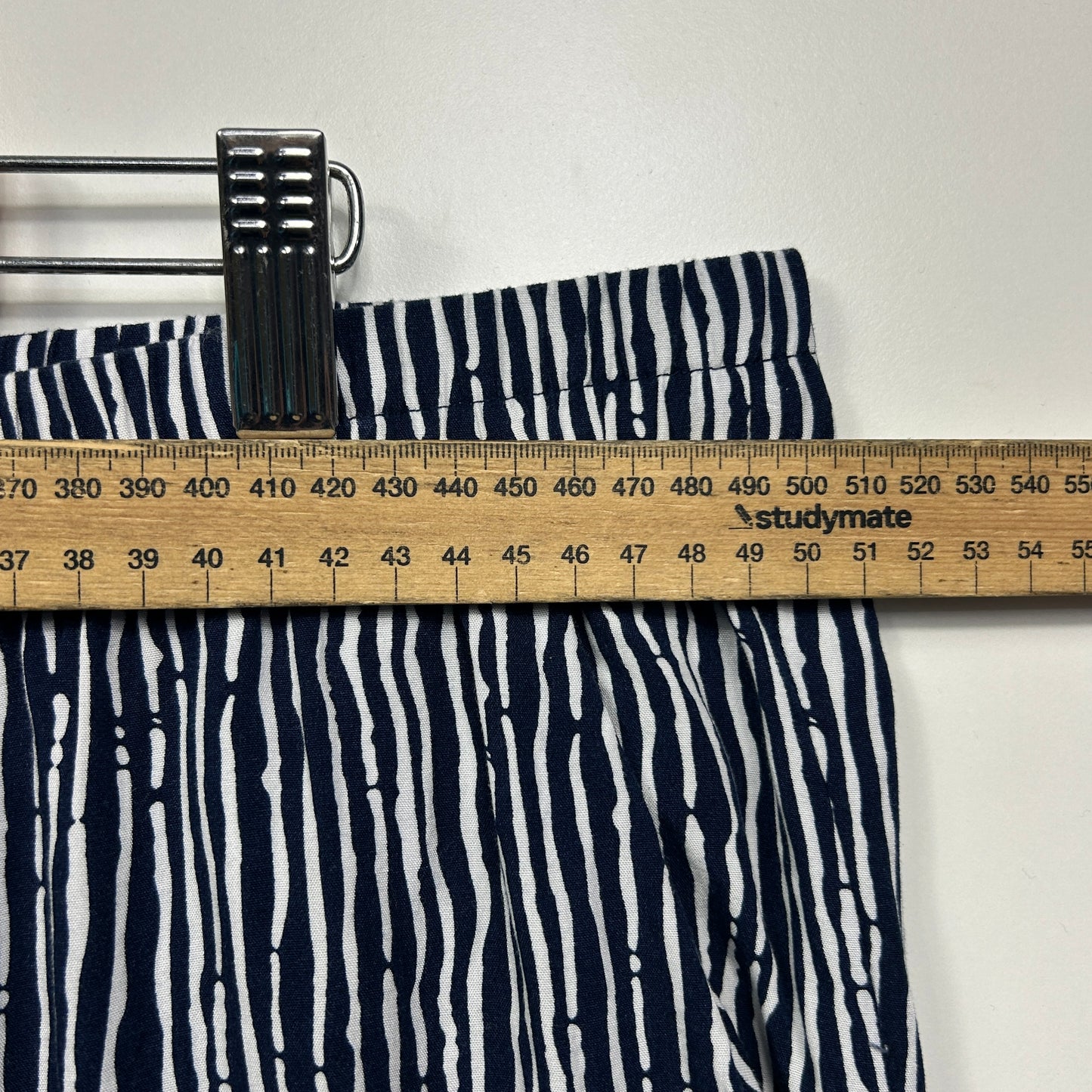 Cordelia St Pants Size 20 Navy White Pockets Elastic Waist