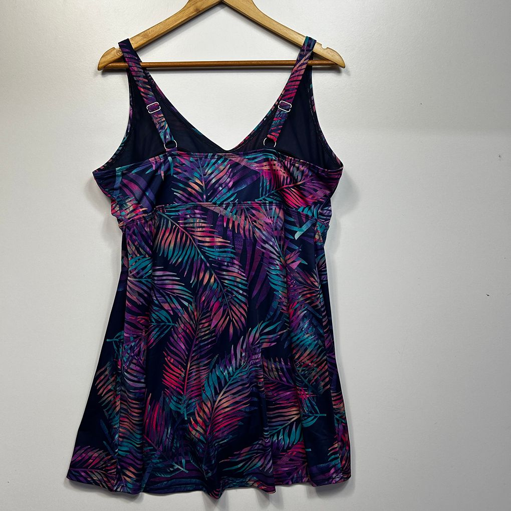 Millers Navy Print Swimdress - Size 18