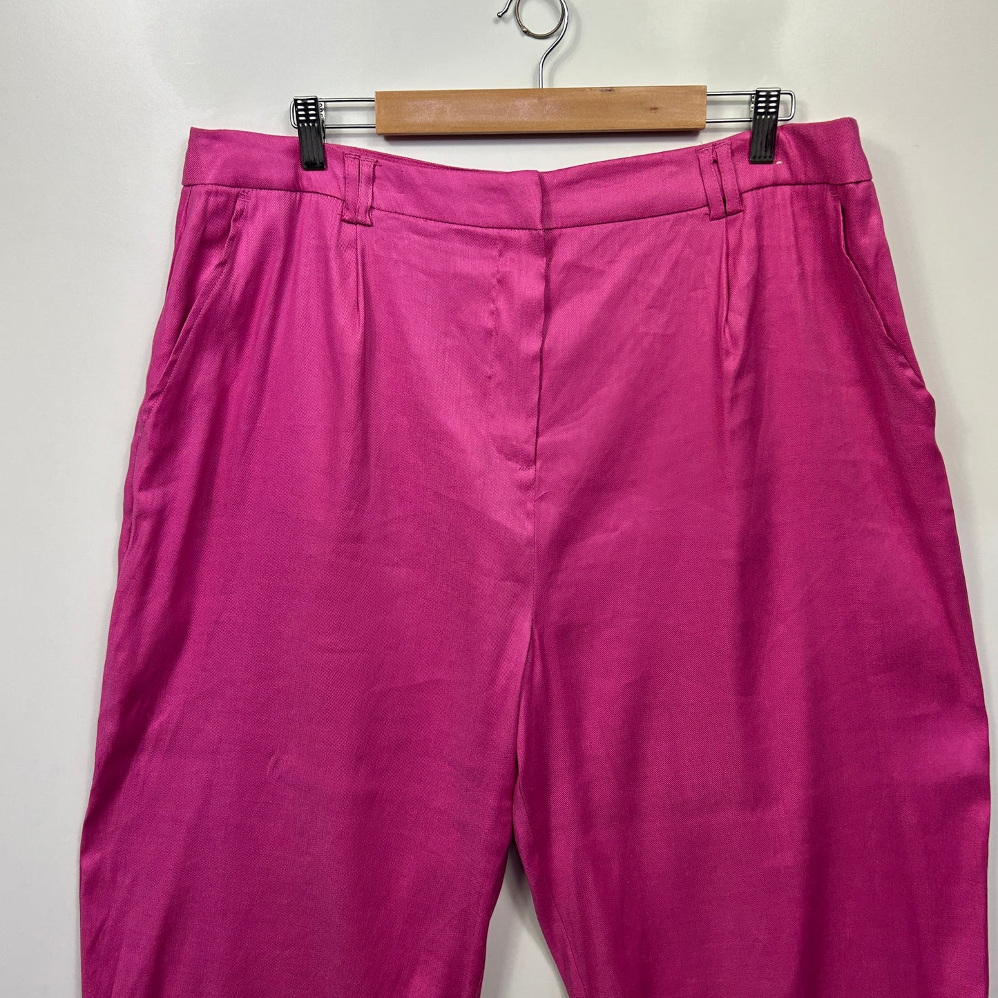 Preview Pants Size 20 Pink Pockets Wide Leg Linen Blend New