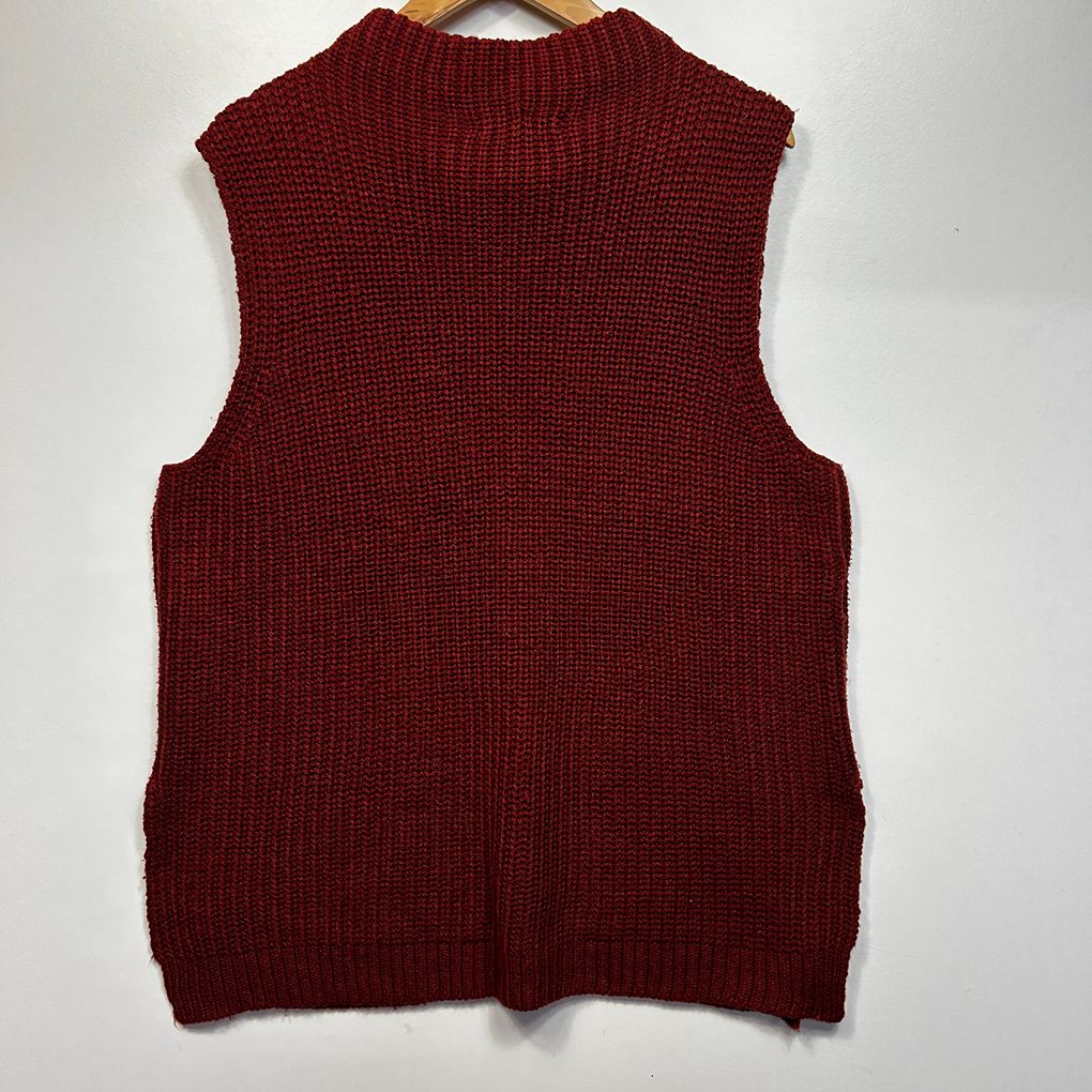 Katies Rust Knit Vest - Size 2XL
