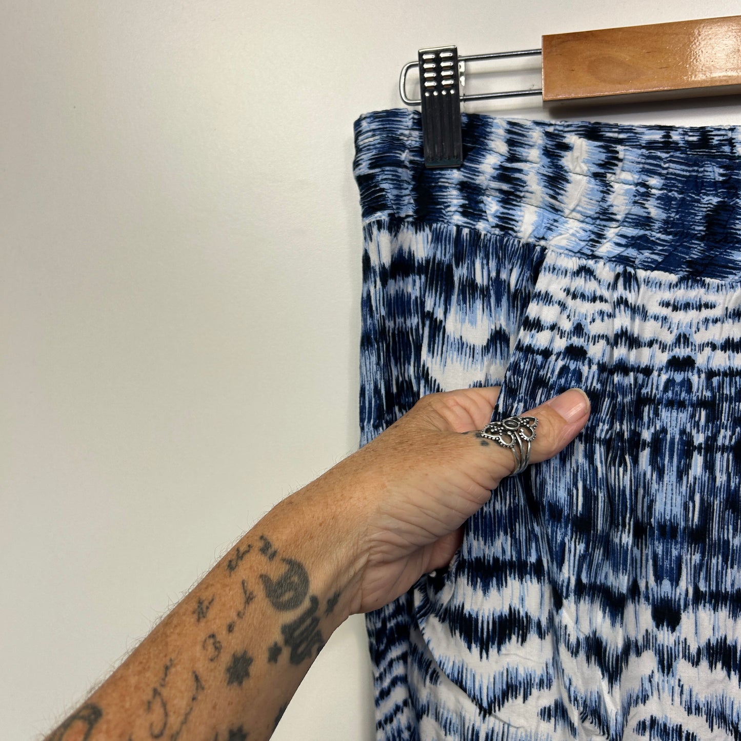 Cotton on Size 16 XL Blue Pockets Ankle Cuff Viscose