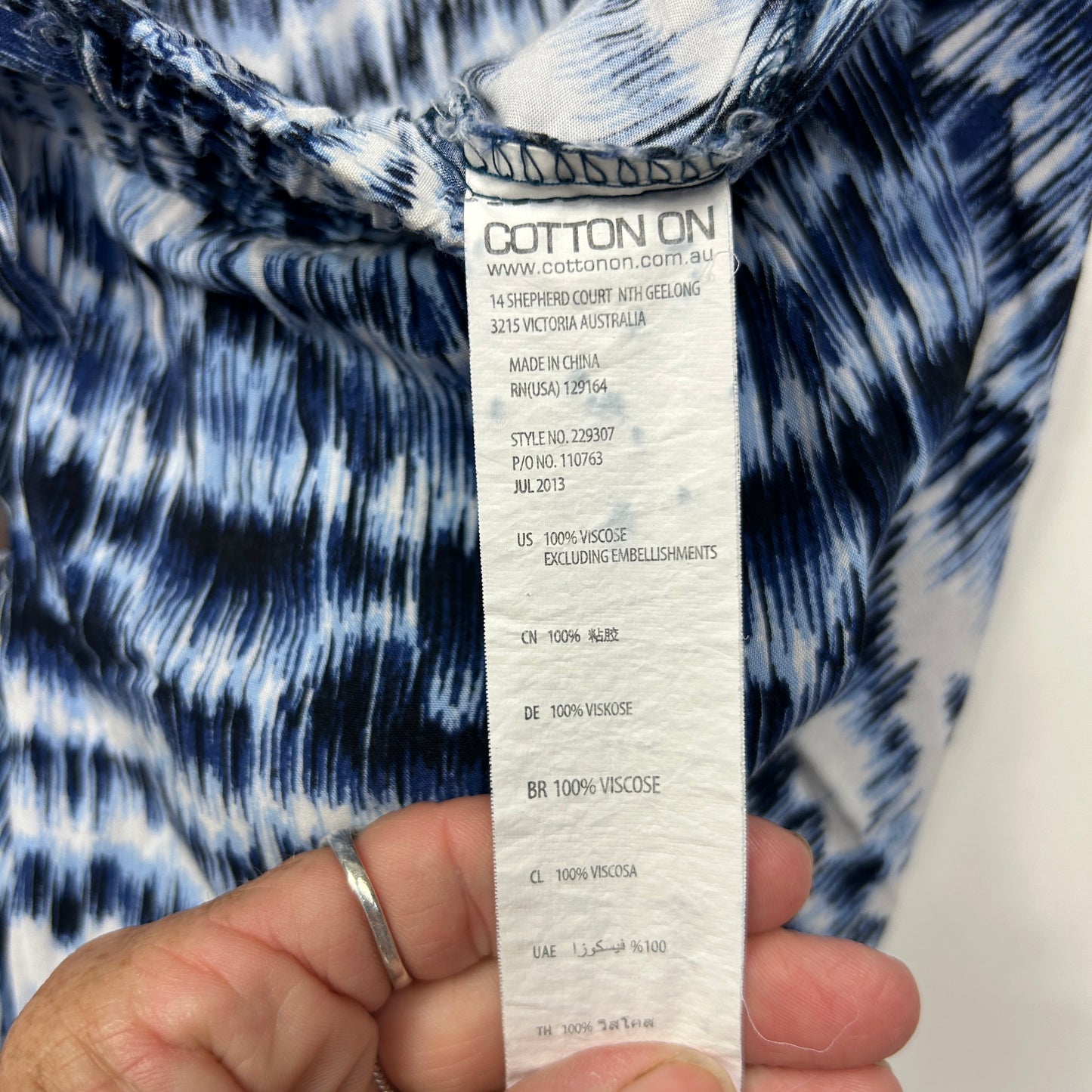 Cotton on Size 16 XL Blue Pockets Ankle Cuff Viscose
