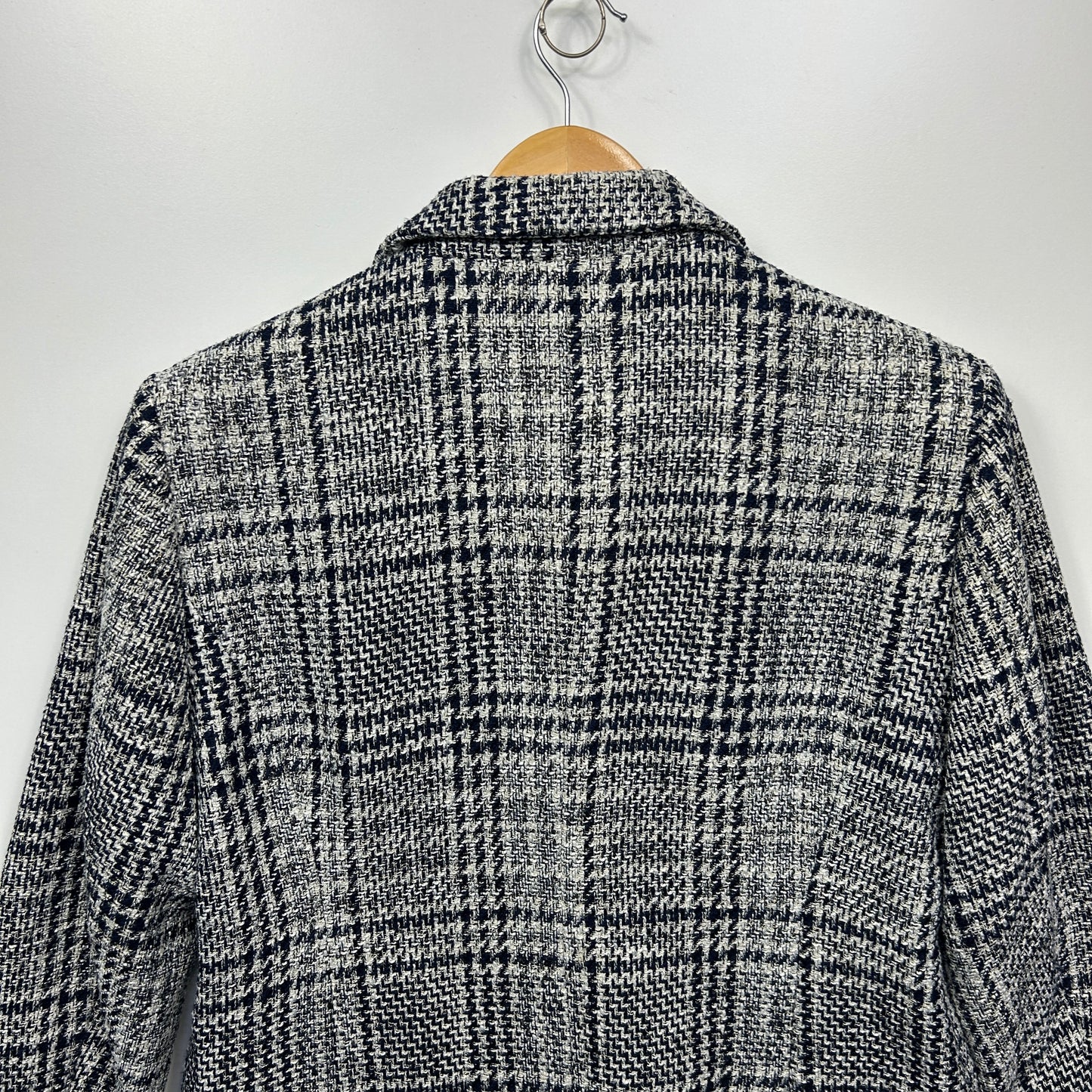 Preview Jacket Blazer Size 16 Long Sleeve Black White Check