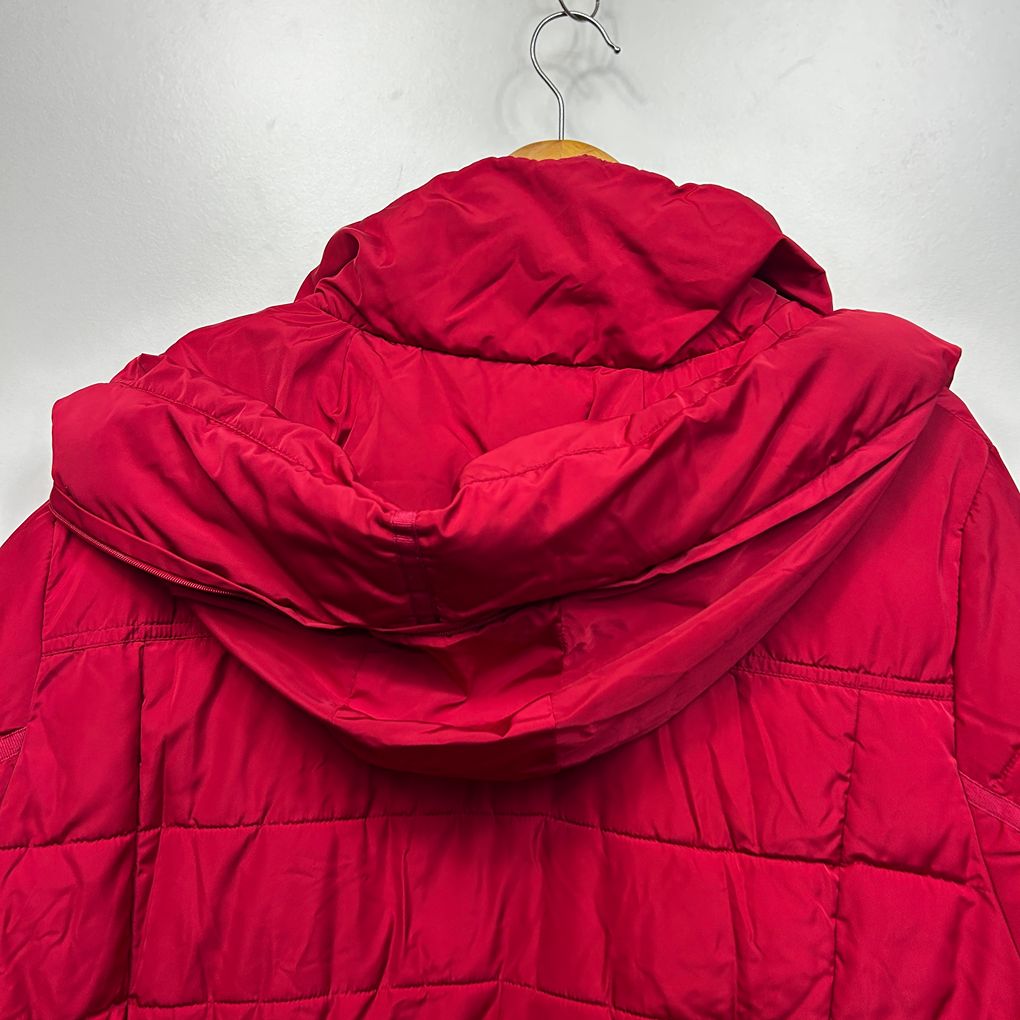 Next Red Puffer Coat with Hood - Size 26