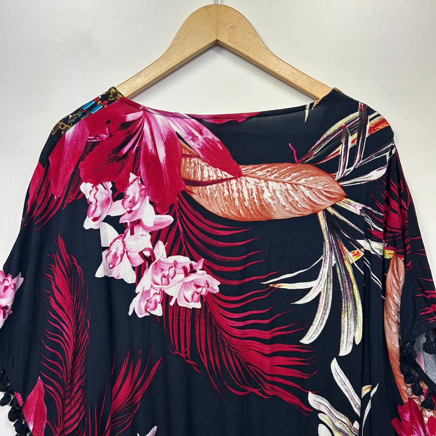 Millers Kaftan Top Size 16 Multicoloured Floral Viscose