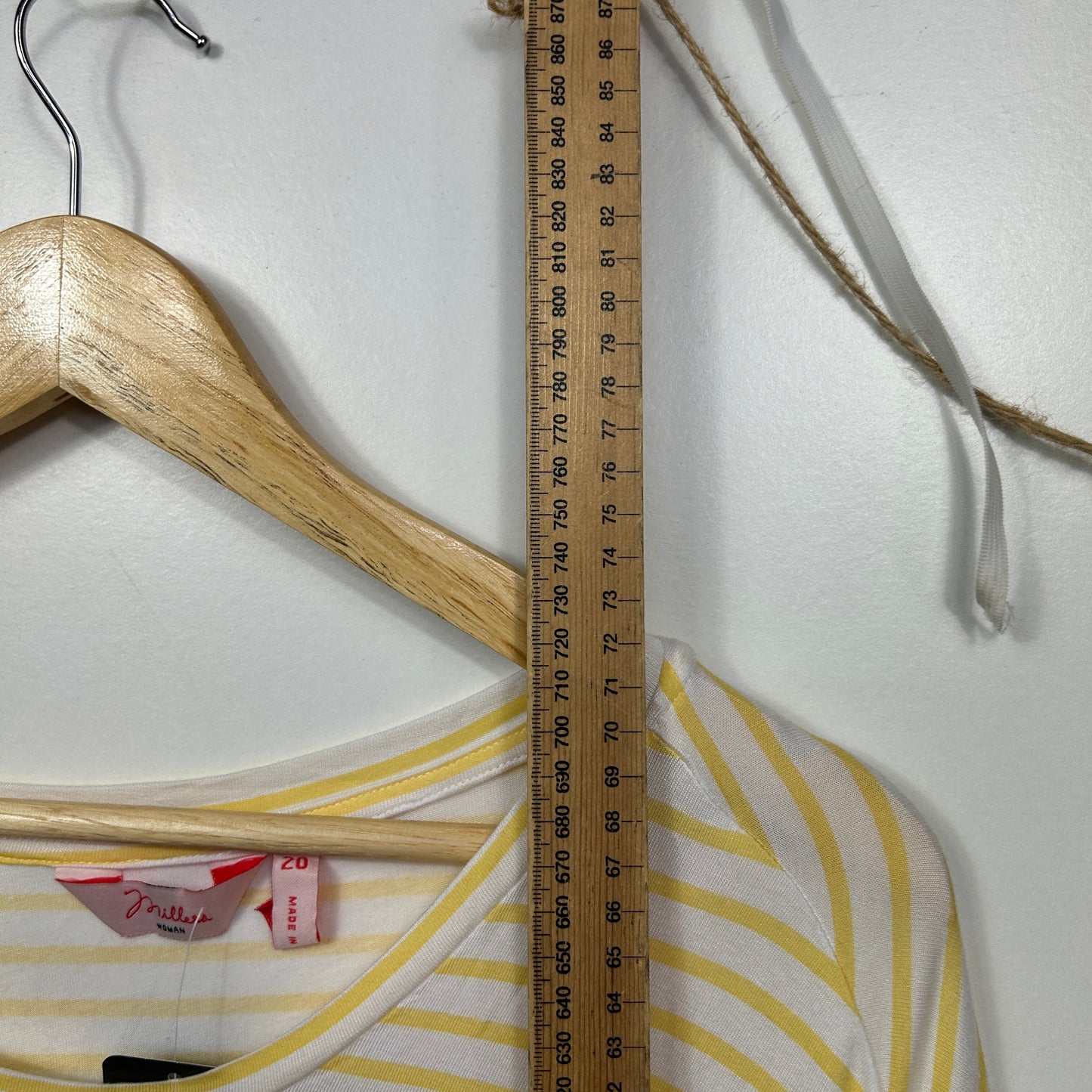 Millers Yellow White Striped Casual Top - Size 20