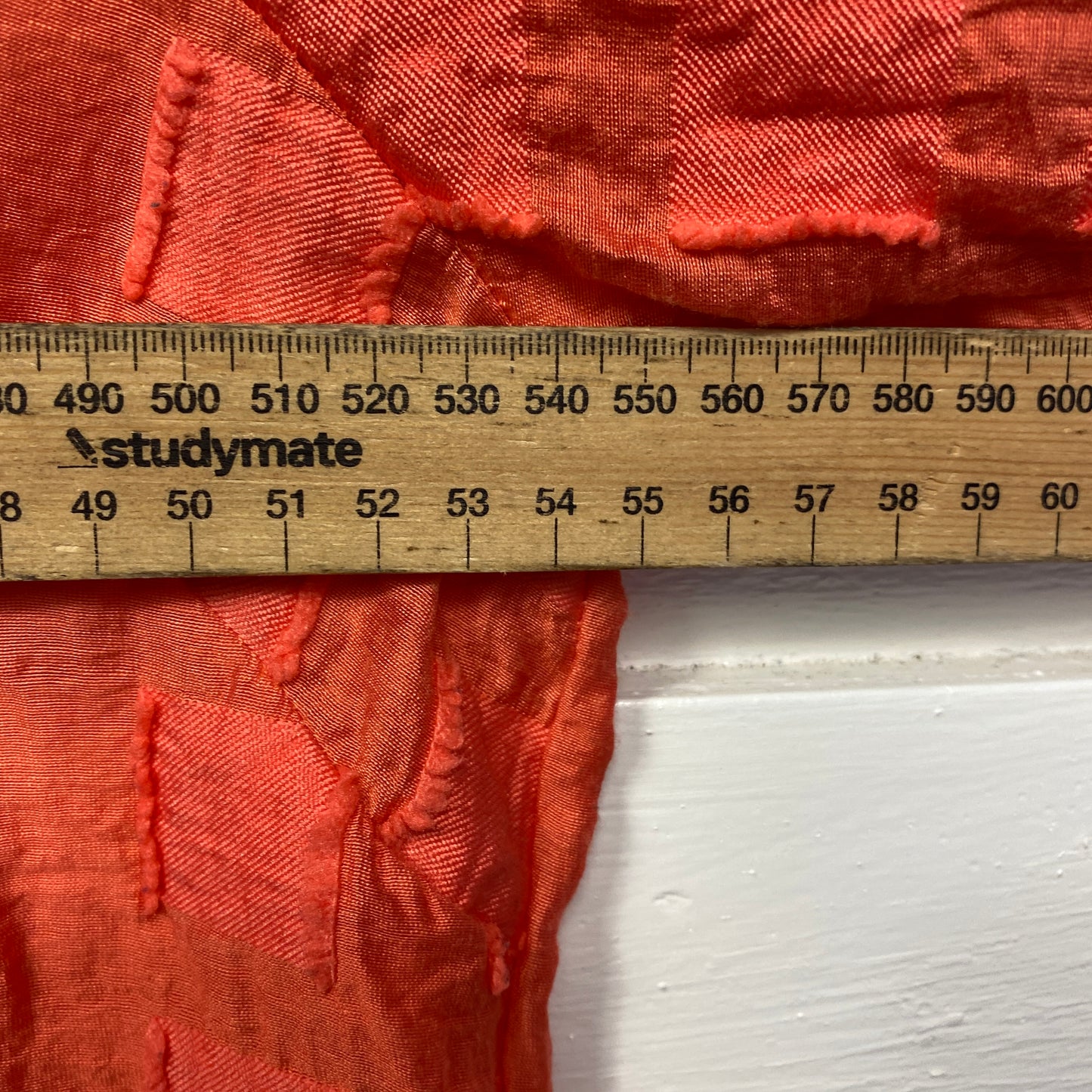 Noni B Top Size 16 Orange Sheer Long Sleeve Button Up