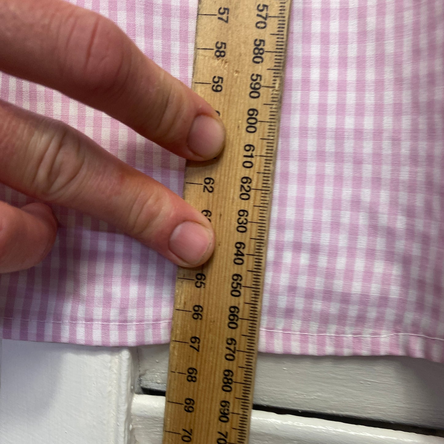 Vintage Millers Shirt Size 18 16 Pink Gingham Check Button Up