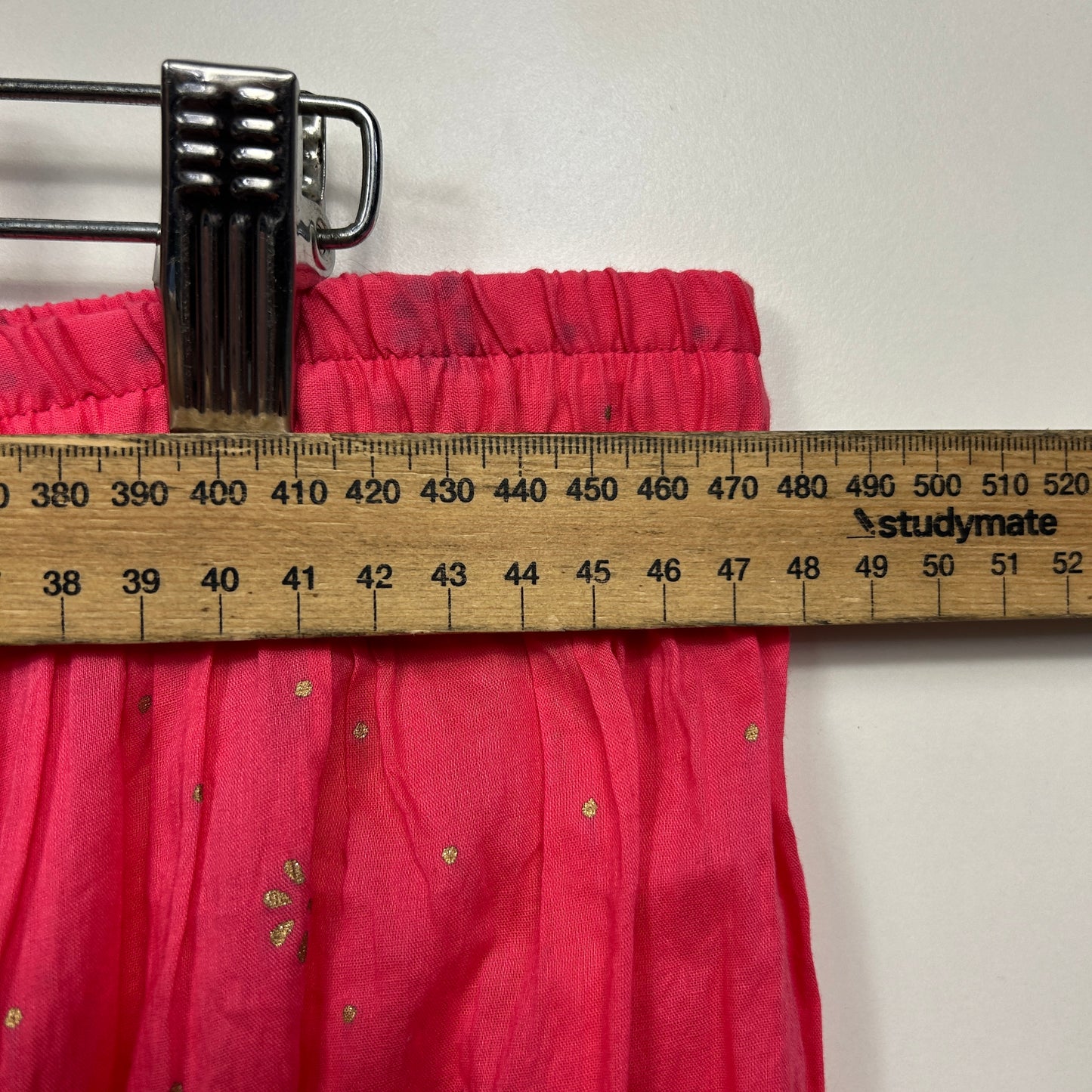 F & F Maxi Skirt Size 14 Large Pink Boho 100% Cotton