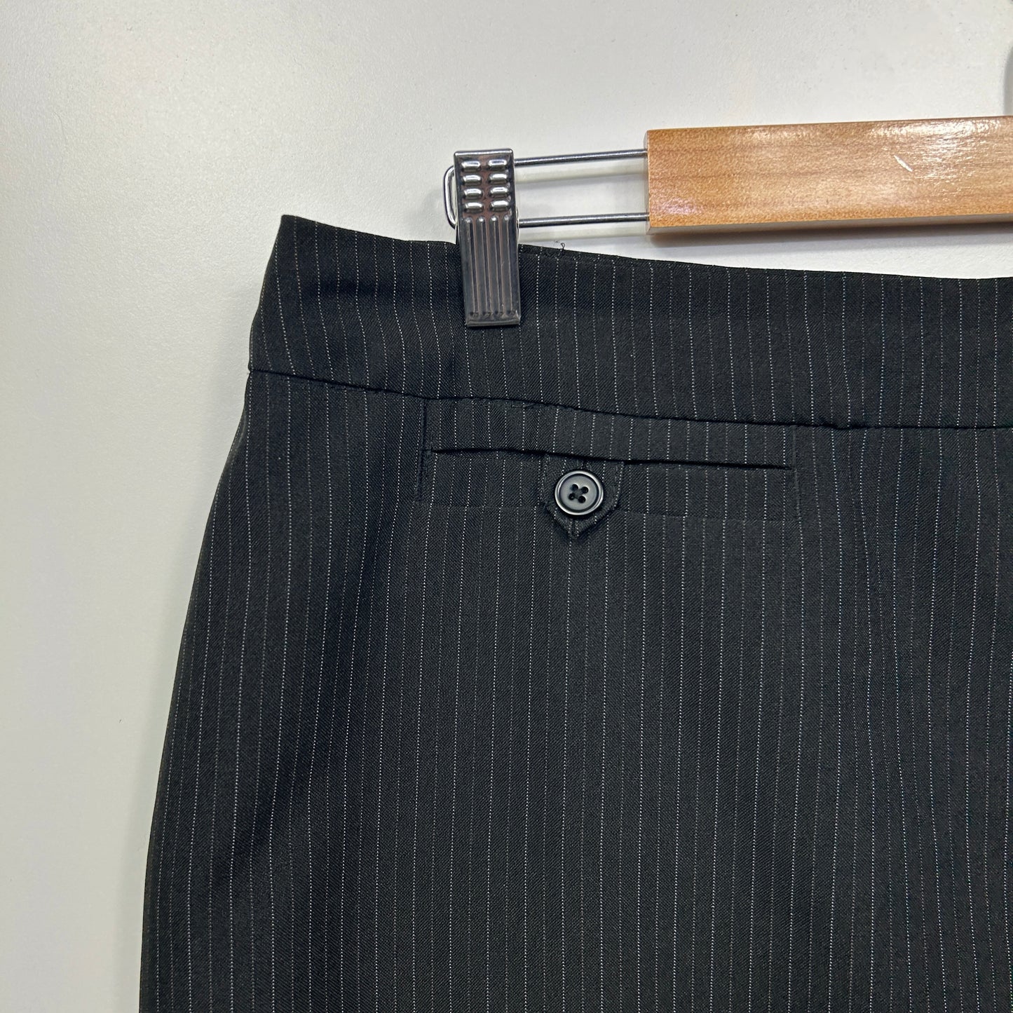 Cathouse Jacket and Skirt Set Size 14 Pinstripe Grey Cotton