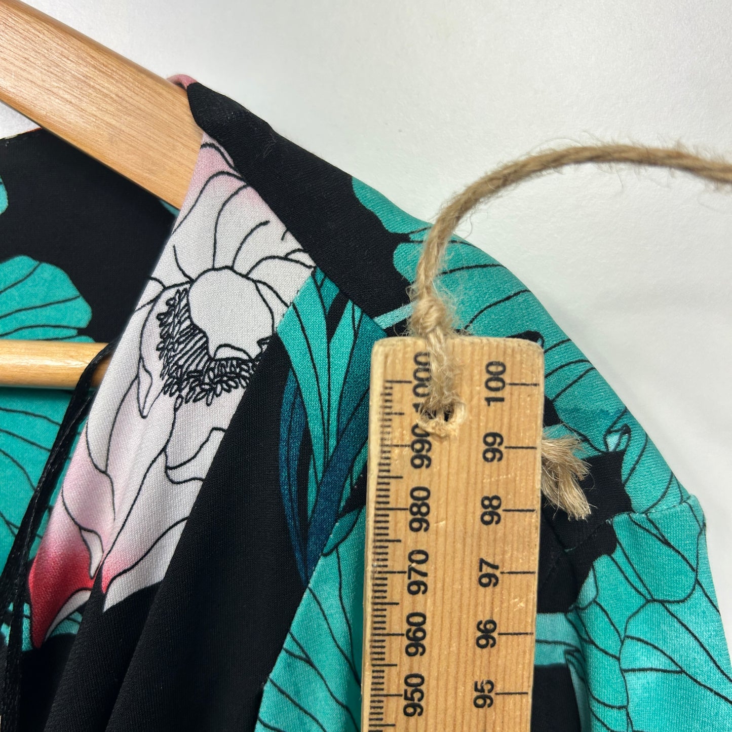 Basque Dress Size 22W Multicoloured Floral Long Sleeve New