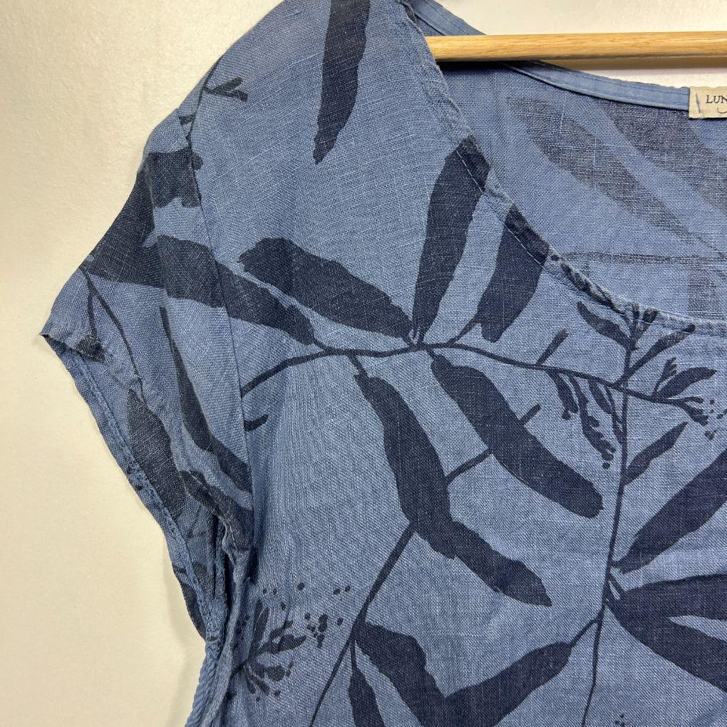 Lungo L'Arno Blue Linen Dress - Size 3X