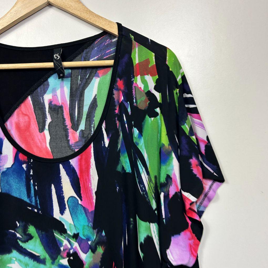 Taking Shape Multicolour Abstract Print Top - Size 18/M