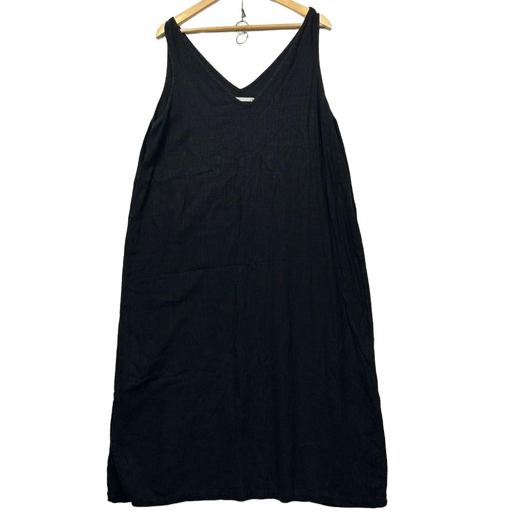 target linen dress Target Black Linen Dress - Size 18