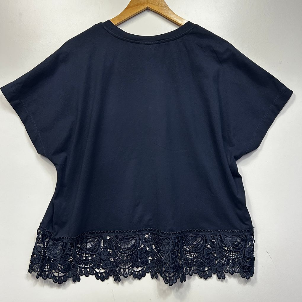 Sussan Navy Cotton Top - Size XL