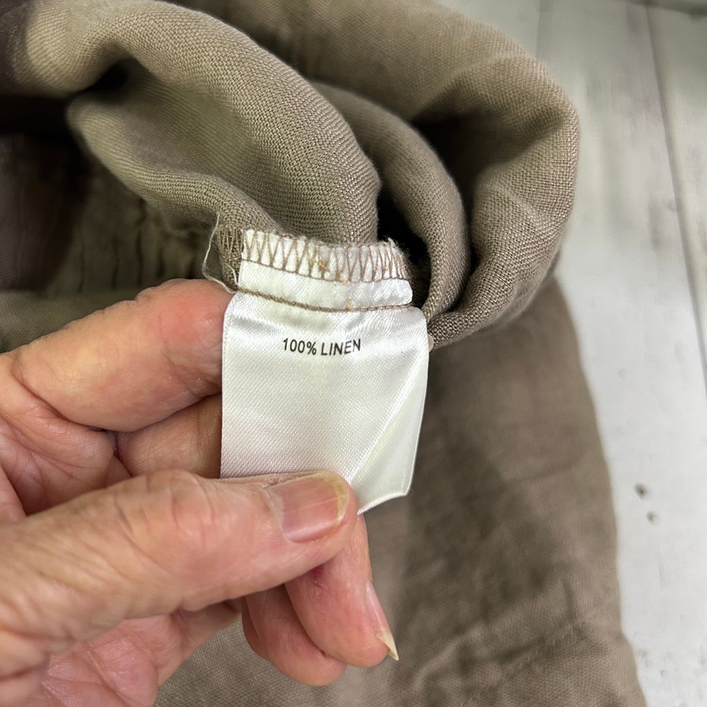 Autograph Taupe Linen Shorts - Size 22