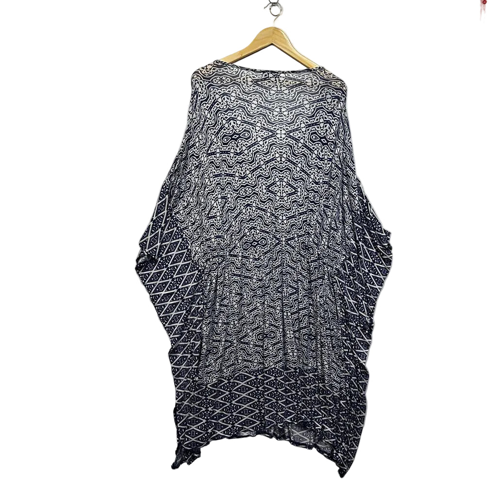 Autograph Navy Plus Size Longline Batwing Top - Size 22 (fault)