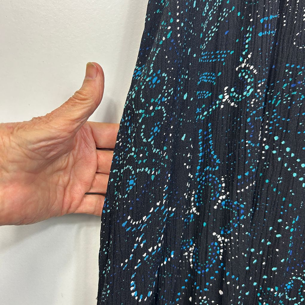 Autograph Navy Print Maxi Dress - Size 24