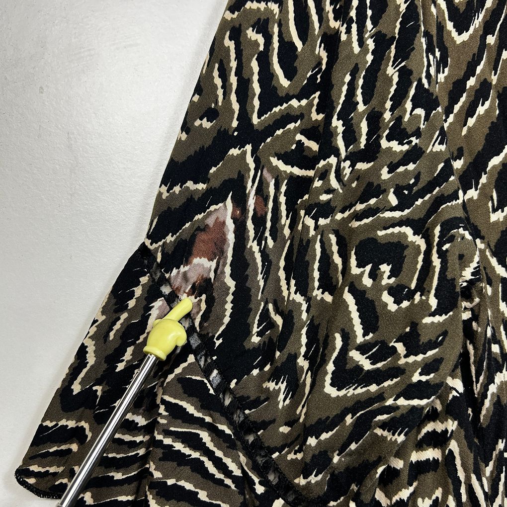 Loralette Khaki Print Maxi Dress - Size 22/24 (fault)