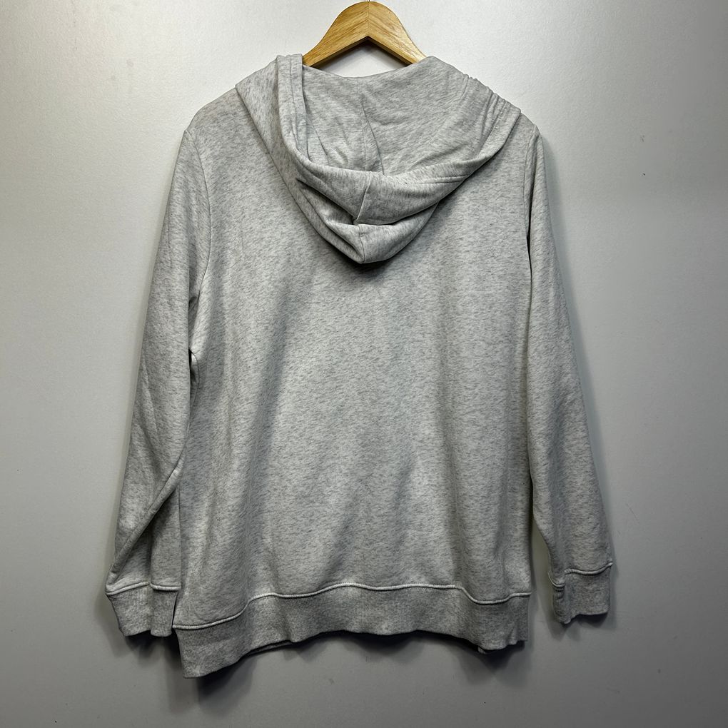 Target Grey Marl Cotton Zip Hoodie - Size 20