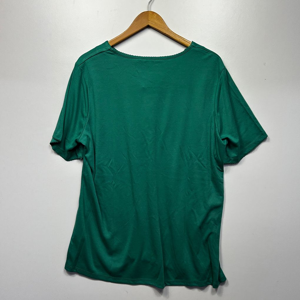 Millers Green Cotton Top - Size 22