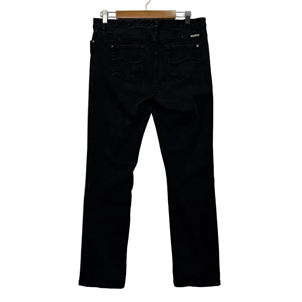 David Lawrence Class Fit Straight Leg Black Jeans - Size 14