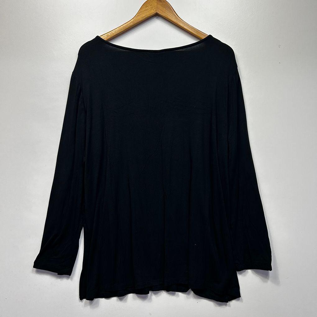 Autograph Black Long Sleeve Top - Size 16/S