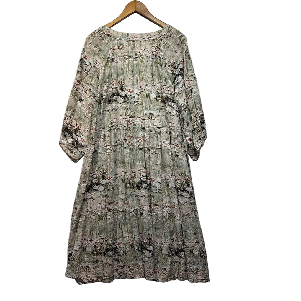 Hourglass Sage Green Cotton Dress - Size 20