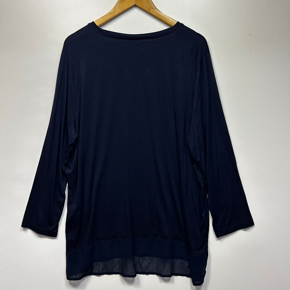 Basics by Threadz Navy Top - Size XXXL