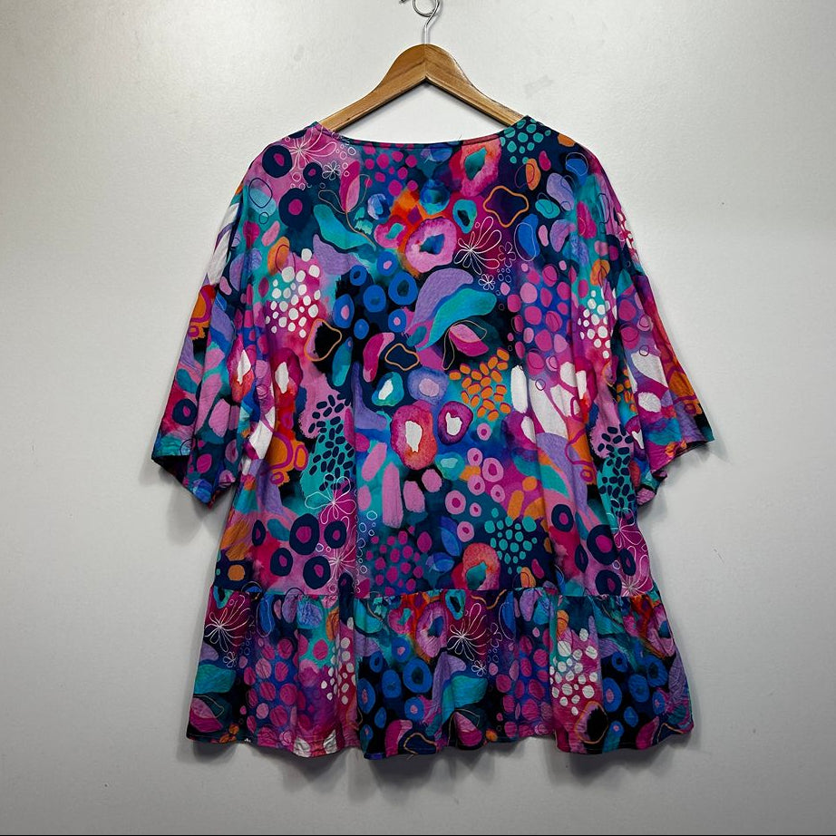 Proud Poppy Multicoloured Peak Top - Size 22