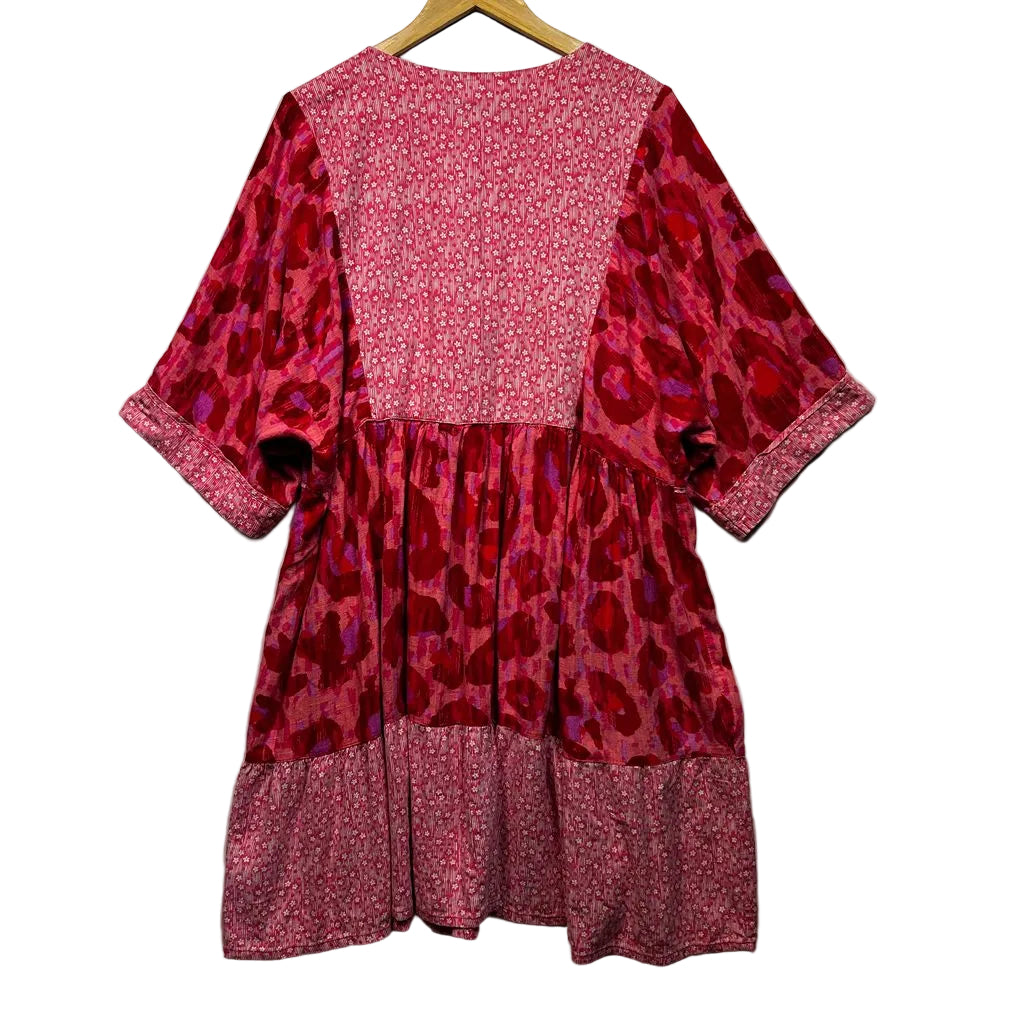 Next Pink Linen Dress - Size 22