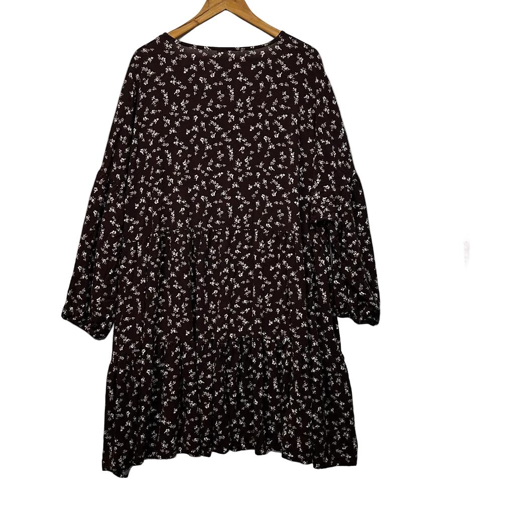 Anko Chocolate Floral Dress - Size 26