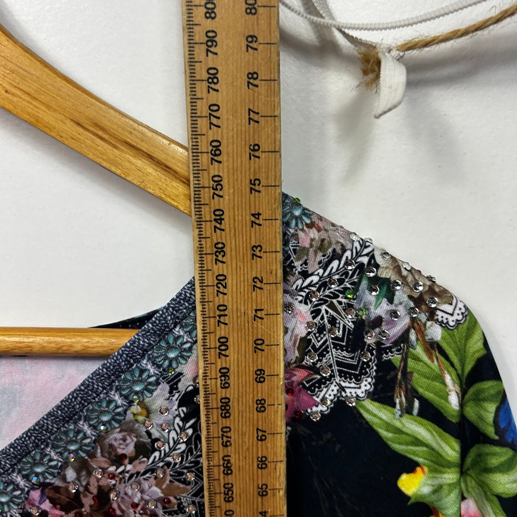 Taking Shape Black Floral Top - Size 14