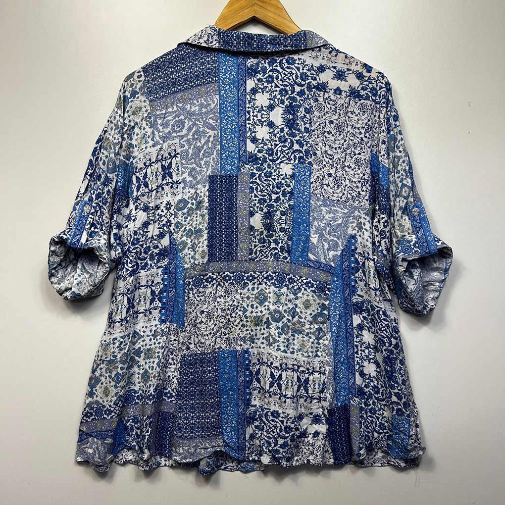 Rockmans Blue Top - Size 14