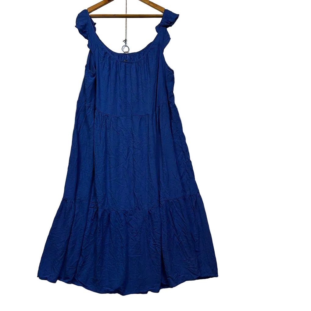 Autograph Blue Teired Maxi Dress - Size 20