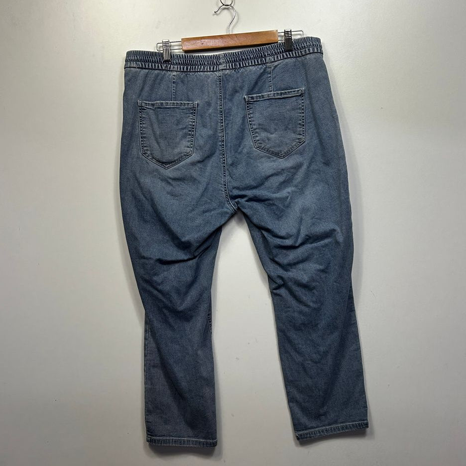 Suzanne Grae Blue Pull-On Jeans - Size L
