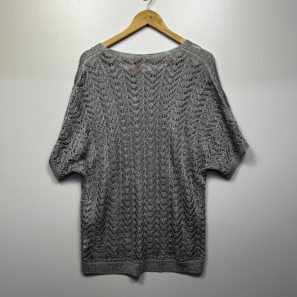 Millers Silver Sheer Knit Top - Size XXL