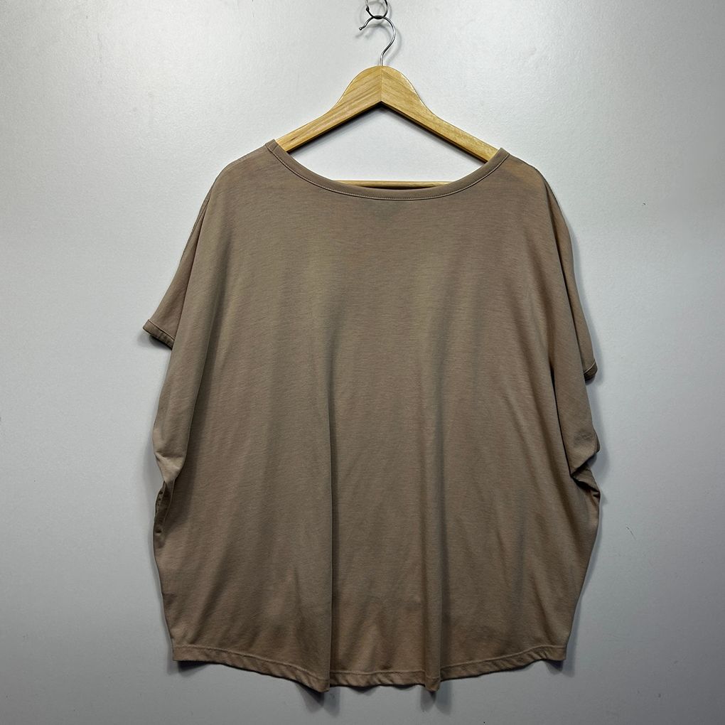 Suzanne Grae Taupe Plus Size Top - Size 2XL