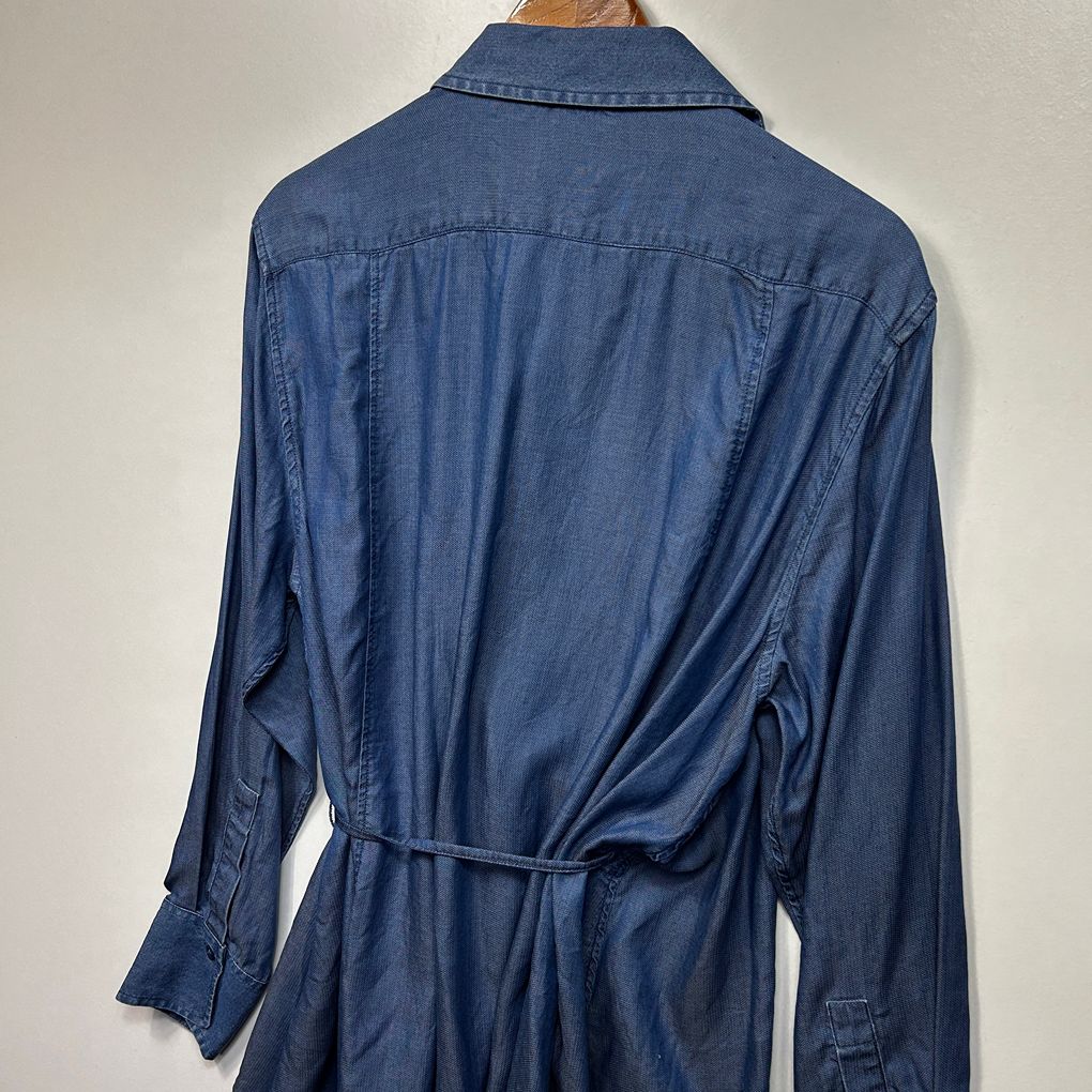 Target Blue Chambray Button Up Wrap Top - Size 16