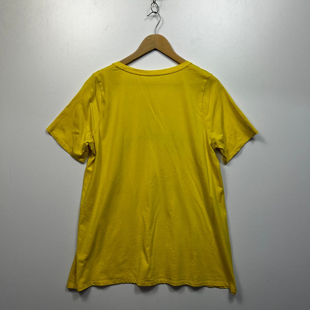 Virtuelle Yellow Cotton T-Shirt - Size XS/14