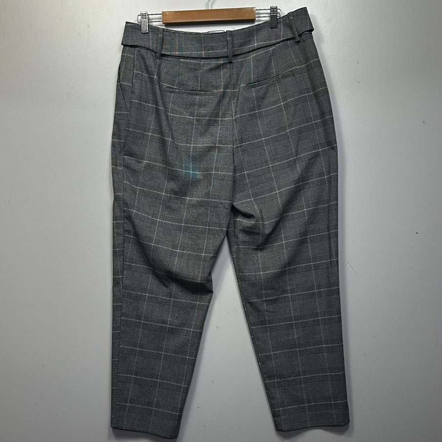 Portmans Grey Check Pants - Size 16