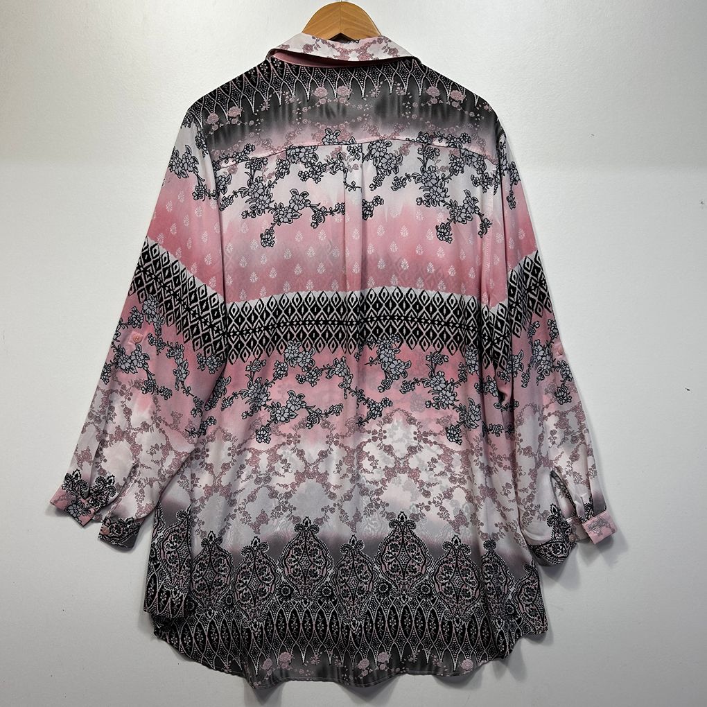 Millers Pink Print Top - Size 22