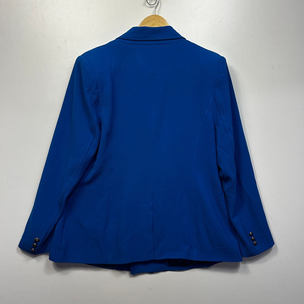 City Chic Blue Double Breasted Blazer - Size XS/14