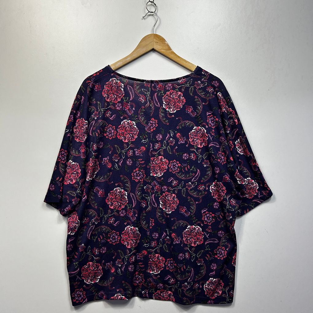 Rivers Purple Floral Plus Size Top - Size 18