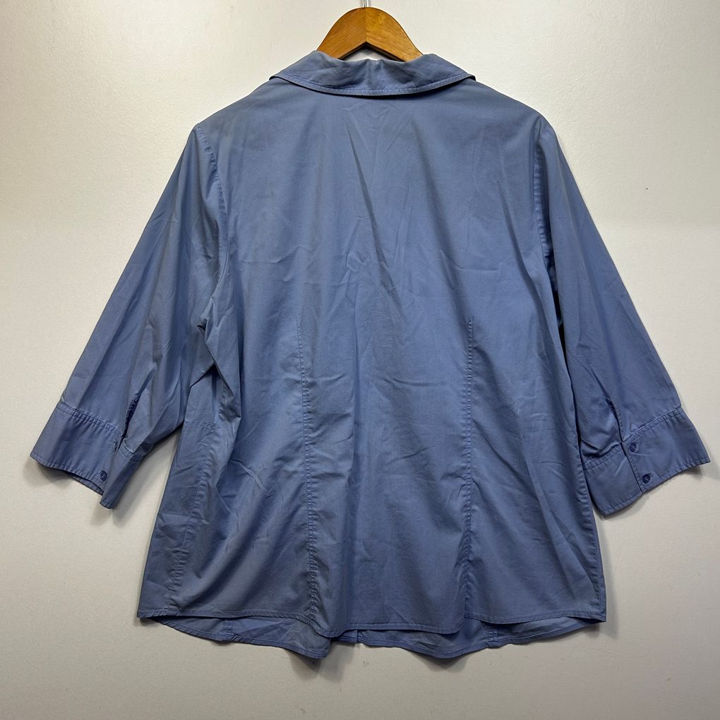 Beme Blue Cotton Shirt - Size 16