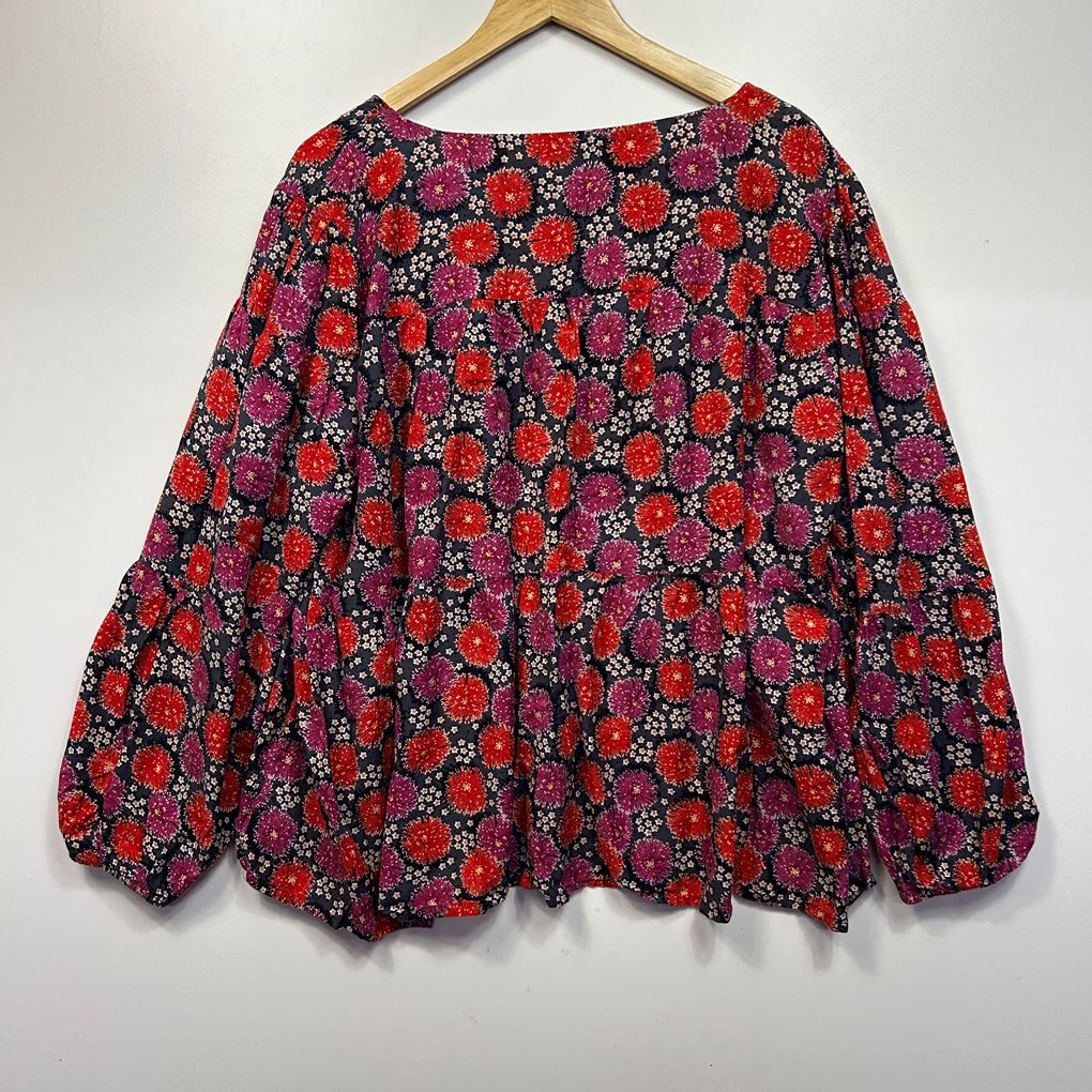 Regatta Black Floral Cotton Top - Size 22
