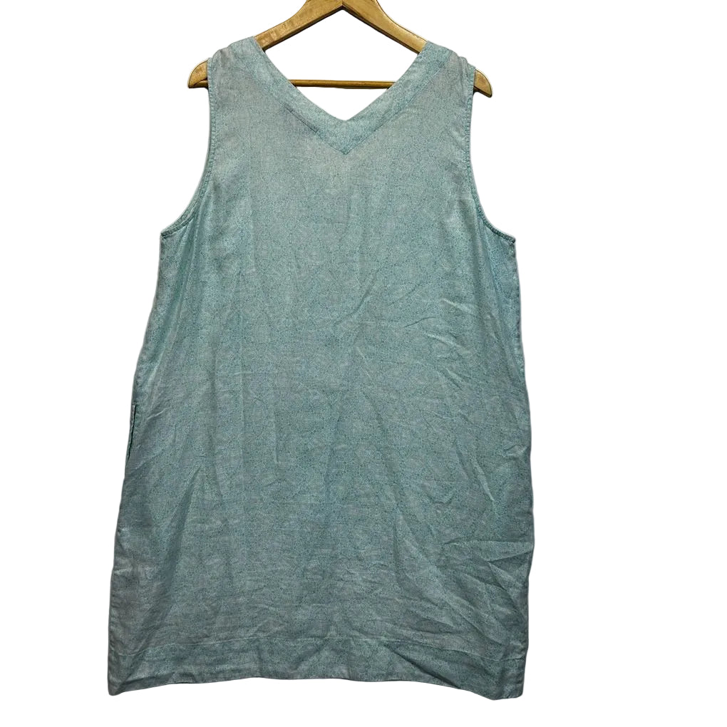 Sussan Mint Linen Dress with Pockets - Size 18