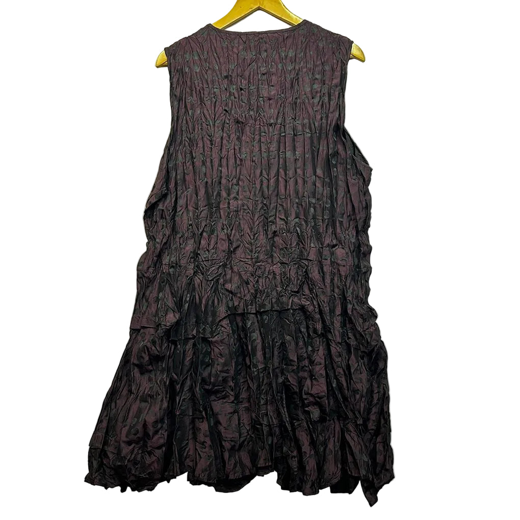 Taking Shape Maroon Crinkle Dress Top - Size 22