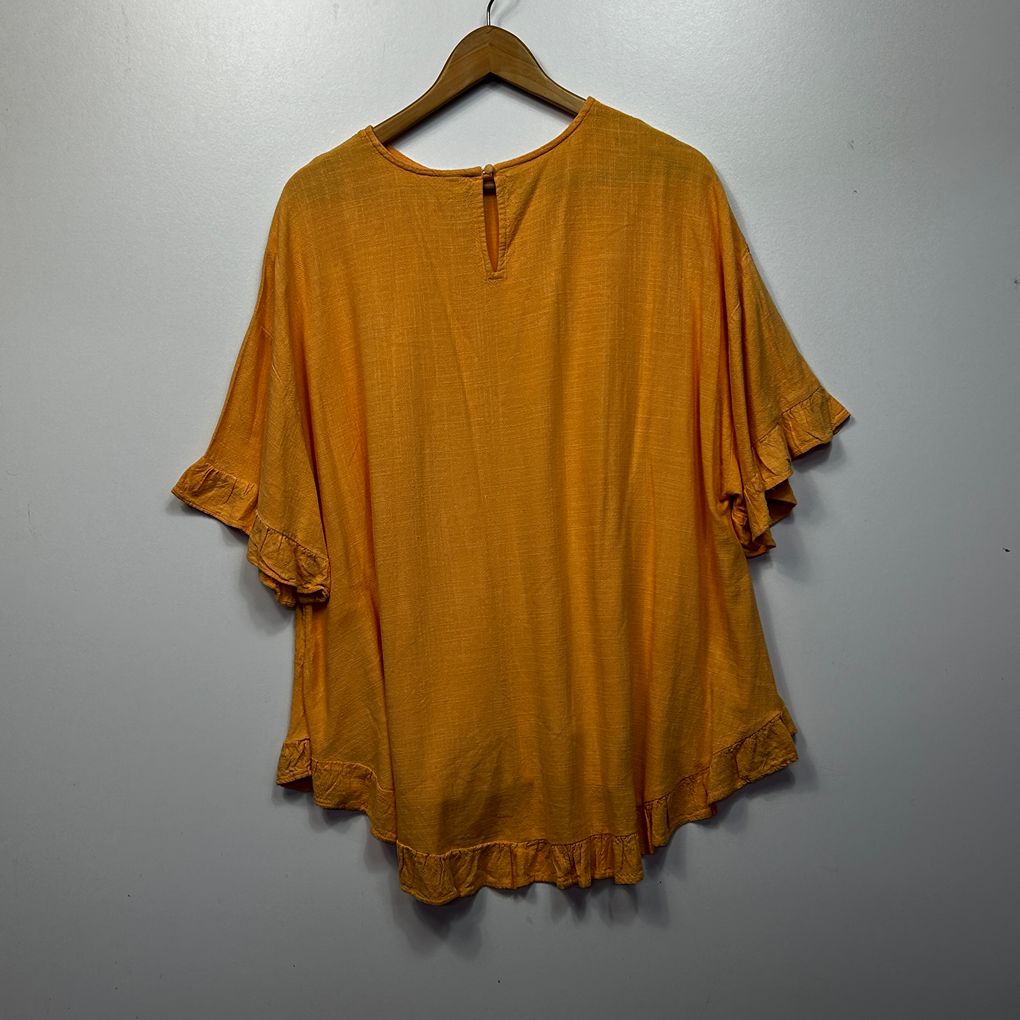 Anko Orange Linen Top - Size 20